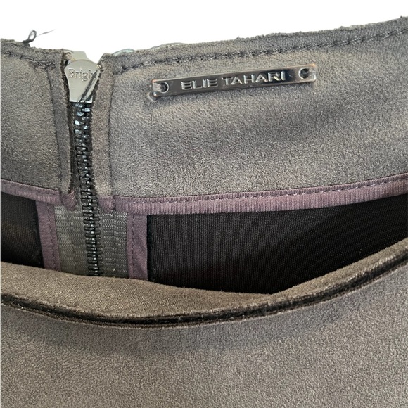 Elie Tahari - Faux Suede Short Sleeve Dress in Gray - Women’s Size 2 - Picture 6 of 7